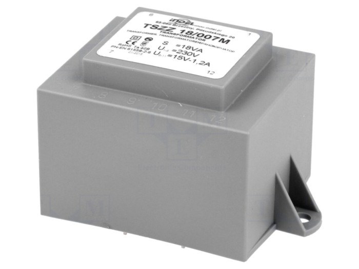 Transformator PCB 18VA 230VAC 15V