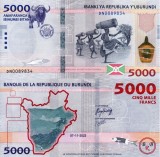 Burundi 5000 Francs 2022 UNC Bancnota Africa Ne流通