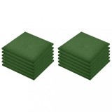 Cumpara ieftin Placi de protectie la cadere 12 buc, verde, 50x50x3 cm, cauciuc