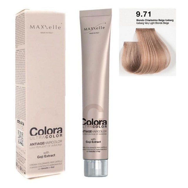 Blond Foarte Deschis Bej Rece 9.71 Vopsea Colora MaXXelle cu extract de Goji 100 ML