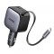 Incarcator Auto Cu Cablu USB-C UGREEN EC602, 60W, 1 x USB-A - 1 x USB-C, Gri