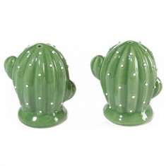 Set solnita pipernita din ceramica Cactus verde inchis Elegant DecoLux foto