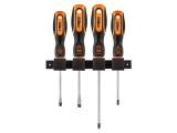 Kit şurubelniţe NEO TOOLS Phillips şi plată 4 piese, oţel crom vanadium, m&acirc;nere ergonomice antialunecare