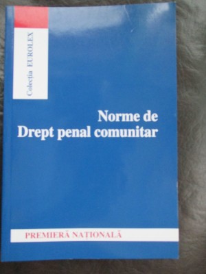 Norme de drept penal comunitar foto