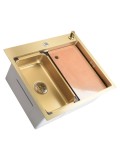Chiuveta handmade SanDonna HD6050 Crom satin, 60x50x23 cm