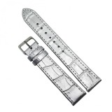 Cumpara ieftin Curea pentru ceas din piele naturala antialergica Argintie - 18mm - A-1G18, Time Veranda