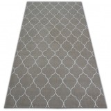 Covor Sense Micro 81220 Trellis bej si alb Trellis, 80x150 cm, Dreptunghi, Poliester