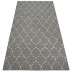 Covor Sense Micro 81220 Trellis bej si alb Trellis, 80x150 cm