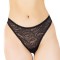 Chilot tanga dantelă elastică C1415 - L - Negru