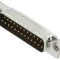 D-Sub 25-Pin Mufă Tată Lipire Neagră Aurită