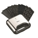 Sandwich Maker Zilan ZLN-8057, 750W, Placi Antiaderente, Grill, Negru/Argintiu