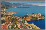 CPIB 23963 - CARTE POSTALA - PRINCIPATUL MONACO. VEDERE GENERALA, CIRCULATA, 1927, INTERBELICA, STAMPILA, TIMBRU