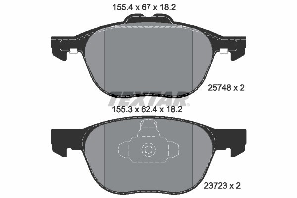 TEXTAR 2574801 Q+ set placute frana,frana disc