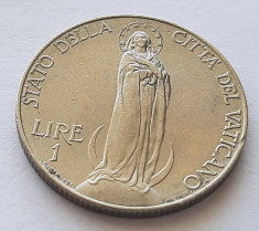 115. Moneda Vatican 1 lira 1932 (tiraj 80.000 buc) foto