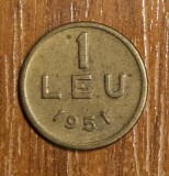 Cumpara ieftin 1 leu 1951, RPR / Rom&acirc;nia, alamă, rară
