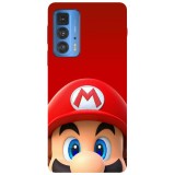 Husa compatibila cu Motorola G20 model Hello I&amp;#039;m Mario, Silicon, TPU, Viceversa, Transparent, Carcasa