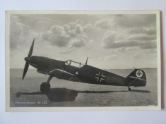 Carte postala/fotografie originala avion german vanatoare Messerschmitt Bf 109 foto
