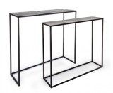 Cumpara ieftin Set 2 console Tahir negru gri 90x25x72 cm, 100x29x82 cm
