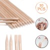 Bețișoare Manichiură-Pedichiură, Set 10 Bucăți, Lungime 11.5cm, Material Lemn