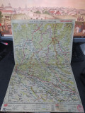 Harta Pitești-T&acirc;rgoviște-C&acirc;mpulung 1:300000 M.D. Moldoveanu, București 1930, 229