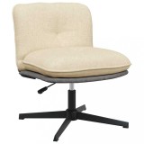 VidaXL Scaun de birou pivotant, crem, material textil