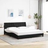 Cumpara ieftin Cadru de pat fără saltea, negru, 180x200 cm, textil