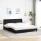 vidaXL Cadru de pat fără saltea, Hanko, negru, 180x200 cm, textil 3310477