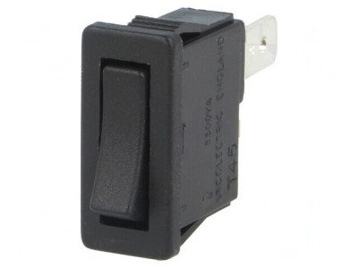 Rocker Switch ON-OFF 10A/250VAC Black foto