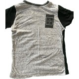 Tricou baiat, culoarea gri cu negru, marimea 122-128