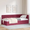 VidaXL Cadru de pat colțar cu headboard bordo 90 x 190 cm Catifea 42016301