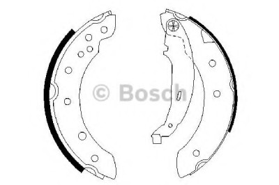 Set saboti frana RENAULT SYMBOL I (LB0/1/2) (1998 - 2008) BOSCH 0 986 487 585 foto