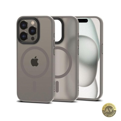 Husa MagSafe pentru Apple iPhone 15 Pro Tech-Protect Magmat Gri foto