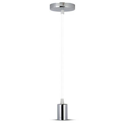 Pendul tavan soclu E27 Crom/alb SKU-3755 V-tac foto