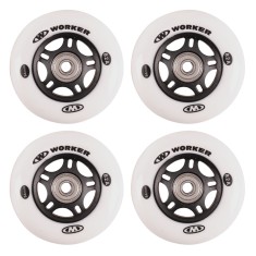 Roti WORKER 84mm si Rulmenti ABEC-9 chrome - Set 4 bucati,