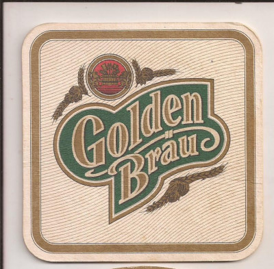 L1 - suport pentru bere din carton / coaster - Golden Brau foto