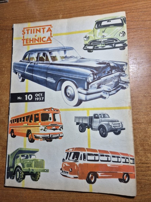 stiinta si tehnica octombrie 1957-aviatia civila,trenuri cu etaj,aurel vlaicu
