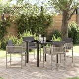 VidaXL Set de masă pentru grădină 5 pcs Gri deschis poliratan 3380761