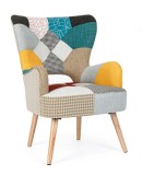 Cumpara ieftin Fotoliu tapiterie textil Queen 65x68x92 cm
