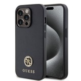 Husa pentru iPhone 15 Pro Max - Strass Metal Logo (GUHCP15XPS4DGPK) - Black, Guess