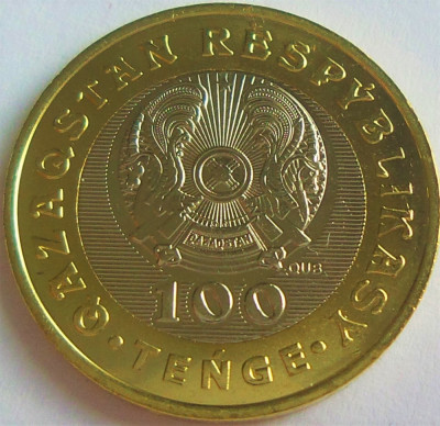Moneda exotica bimetal 100 TENGE - KAZAHSTAN, anul 2020 *cod 1367 = Beren Myltyq foto