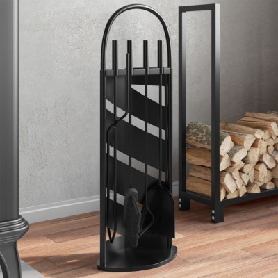 Gossi set de unelte pentru semineu, 5 piese, 23x15x66 cm, otel foto