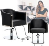 Scaun de coafat Lincoln hidraulic rotativ pentru salonul de coafură Suport cromat scaun de coafor
