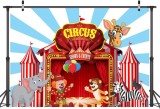 Fundal foto cu circ LYWYGG, vinil, multicolor, 150 x 210 cm