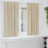 vidaXL Draperii opace cu bandă superioară, 2 buc., crem, catifea