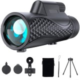 Monoclu Telescop 12x50 pentru Smartphone, Vedere de Zi si Nocturna, Waterproof