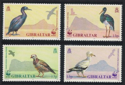 GIBRALTAR 1991 WWF FAUNA PROTEJATA PASARI foto