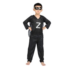 Costum Zorro pentru copii, negru, 5-7 ani, 110-120 cm