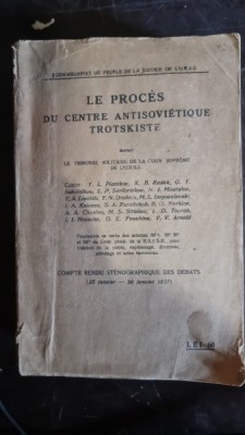 Le Proces du centre antisovietique Trotskiste foto