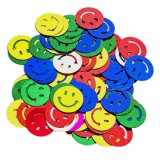 Emoticoane metalice pentru activitati crafts,Multicolor,6mm,10-14g set