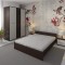 Dormitor Roxana Wenghe cu Pat matrimonial 160 cm x 200 cm Dulap 3 usi 123 cm x 192 x 48 cm si Noptiere 44 cm x 32 cm x 23 cm